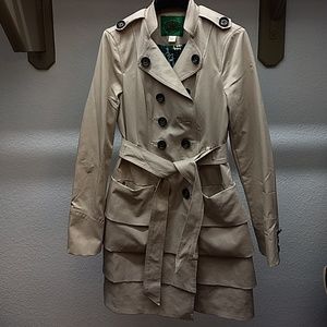 Anthropologie long tan jacket